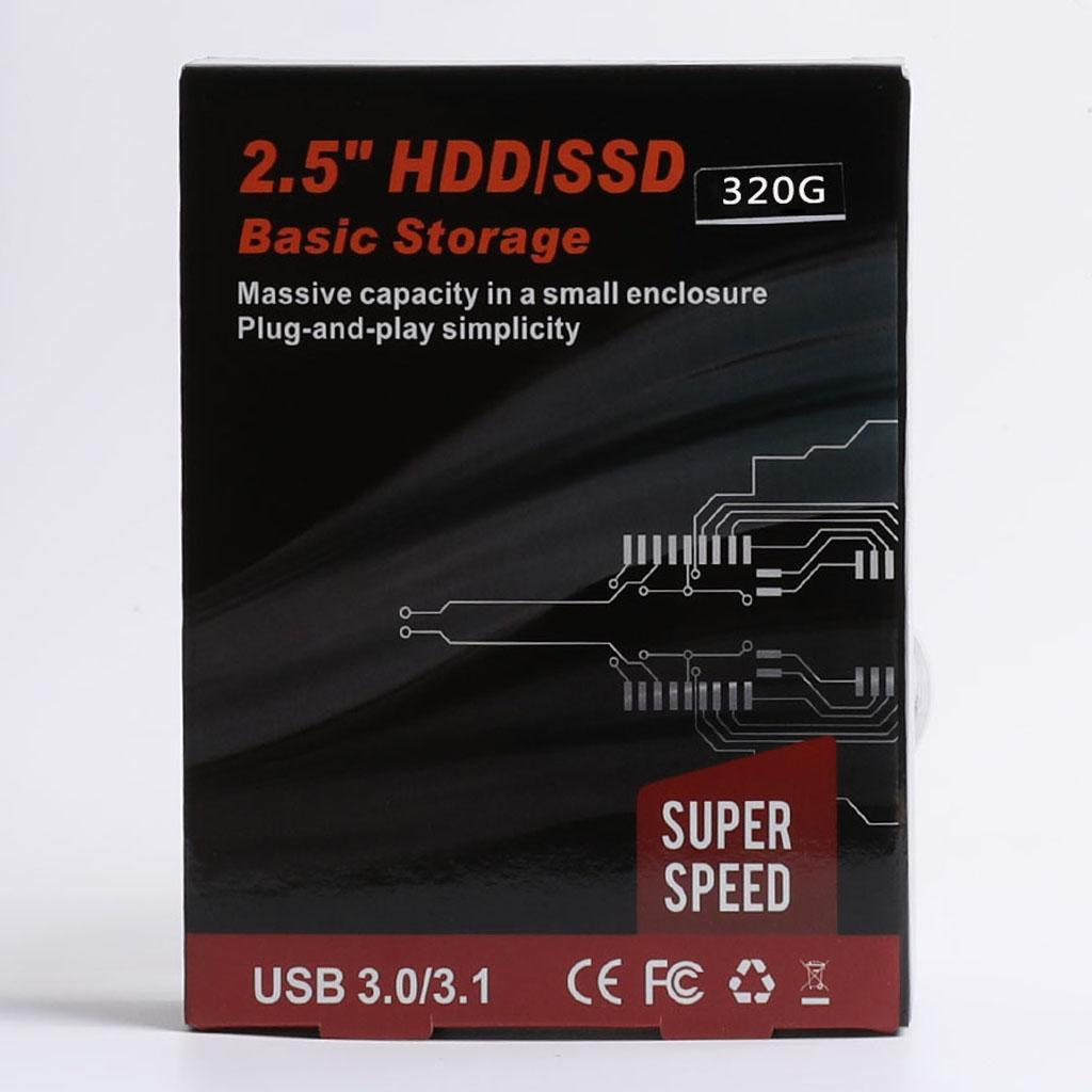 2.5 in 320 GB External SATA3 USB 3.0 Hard Drive Disk HDD SSD Enclosure Case