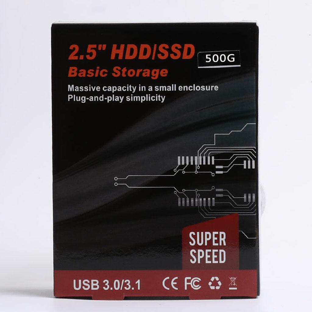 2.5" 500GB External SATA USB 3.0 Hard Drive Disk HDD SSD Enclosure New