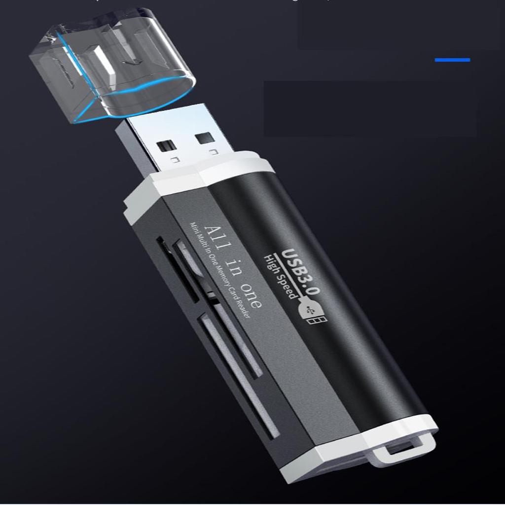 USB 2.0 Memory Card Reader Adapter for Micro SD TF M2 MS Black