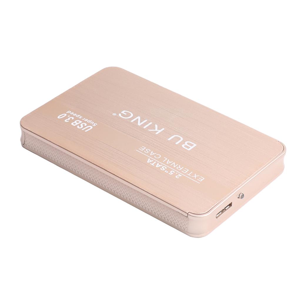 BUKING Portable 2.5'' SATA USB 3.0 External SSD Hard Drive Case 120GB Golden