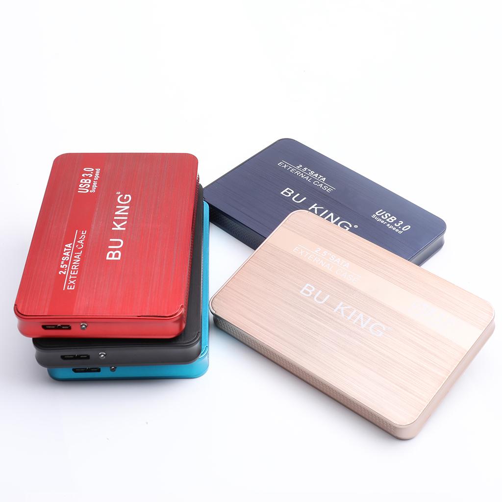 BUKING Portable 2.5'' SATA USB 3.0 External SSD Hard Drive Case 500GB Golden