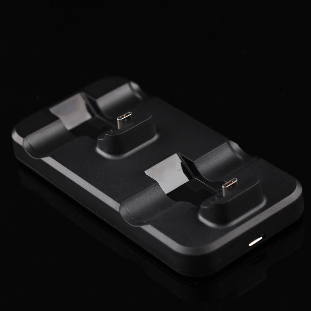 Dual Gamepad Handle Wireless Controller Chargers Dock for PS4 Black