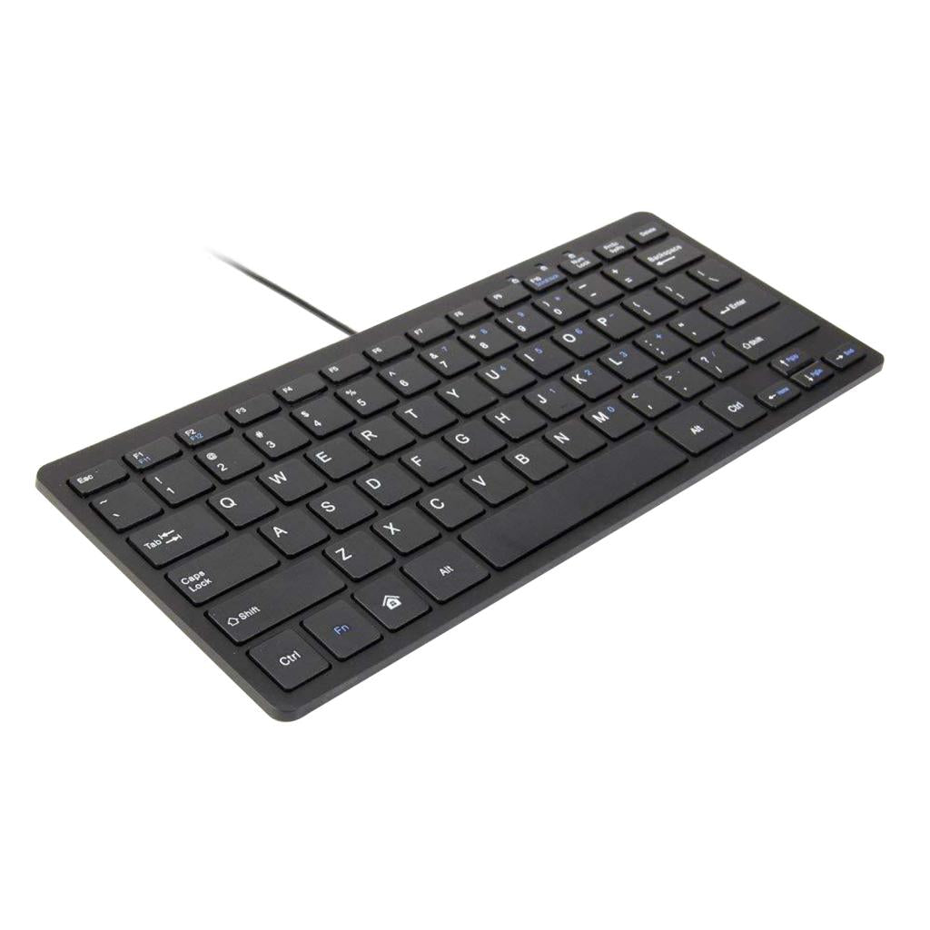 Ultra Thin Wired USB Mini 78 Keys English Keyboard for PC Laptop Notebooks