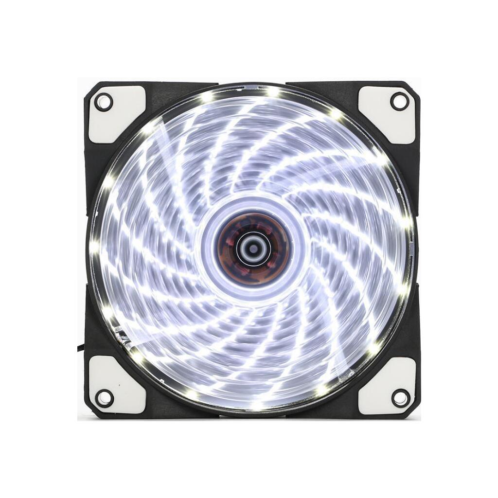 4 Pin Port 12CM Chassis Computer Case Mute Cooling Fan with LED White