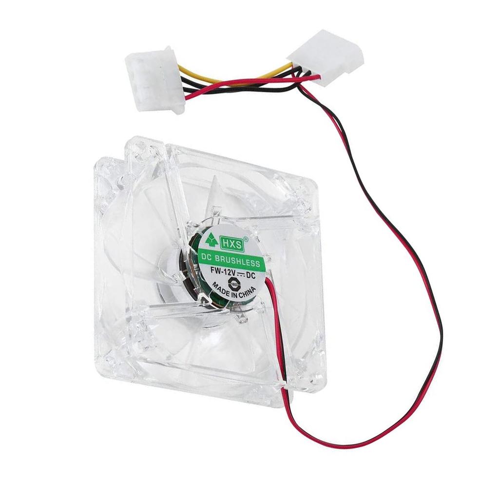 Computer Fan 4 LED 80mm 8025 Silent PC Computer Case Cooler Fan Blue