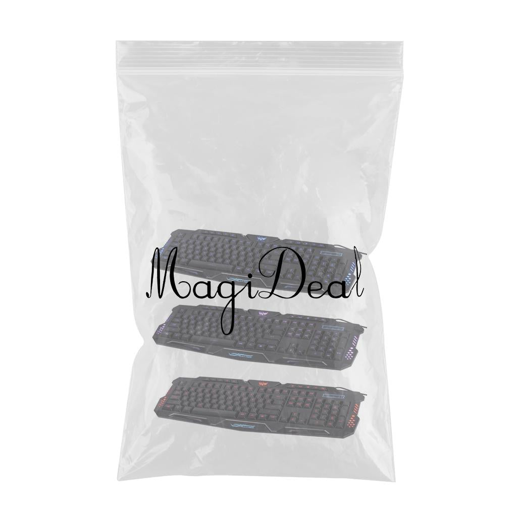 Gaming USB LED 3 Color Crack Keyboard Waterproof 114 Keys for Laptop PC