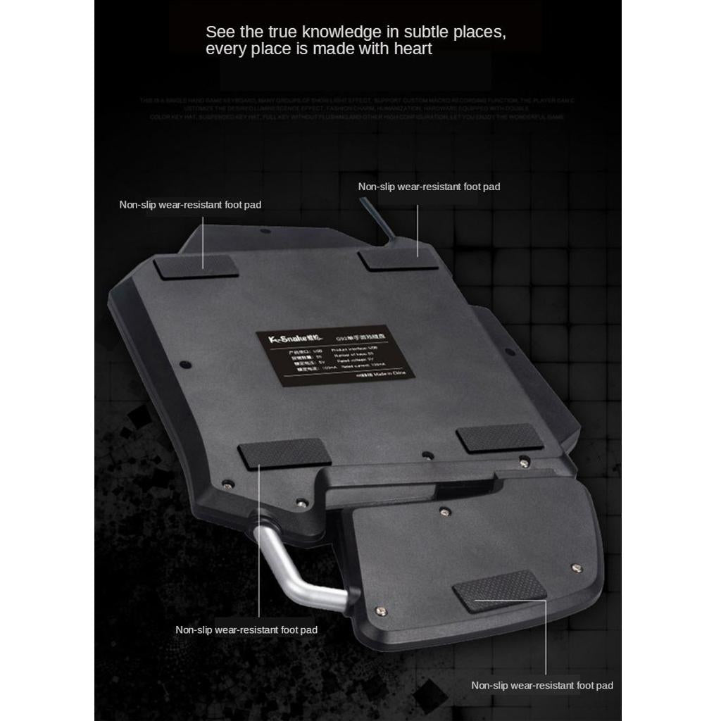 Mini One Hand Gaming Keyboard 35 Keys Game Keypad Backlit For Laptop