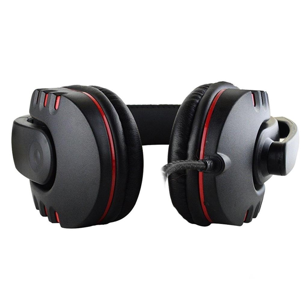 Wired 3.5mm Jack Stereo Headset Headphone Adjustable Microphone Speaker Red