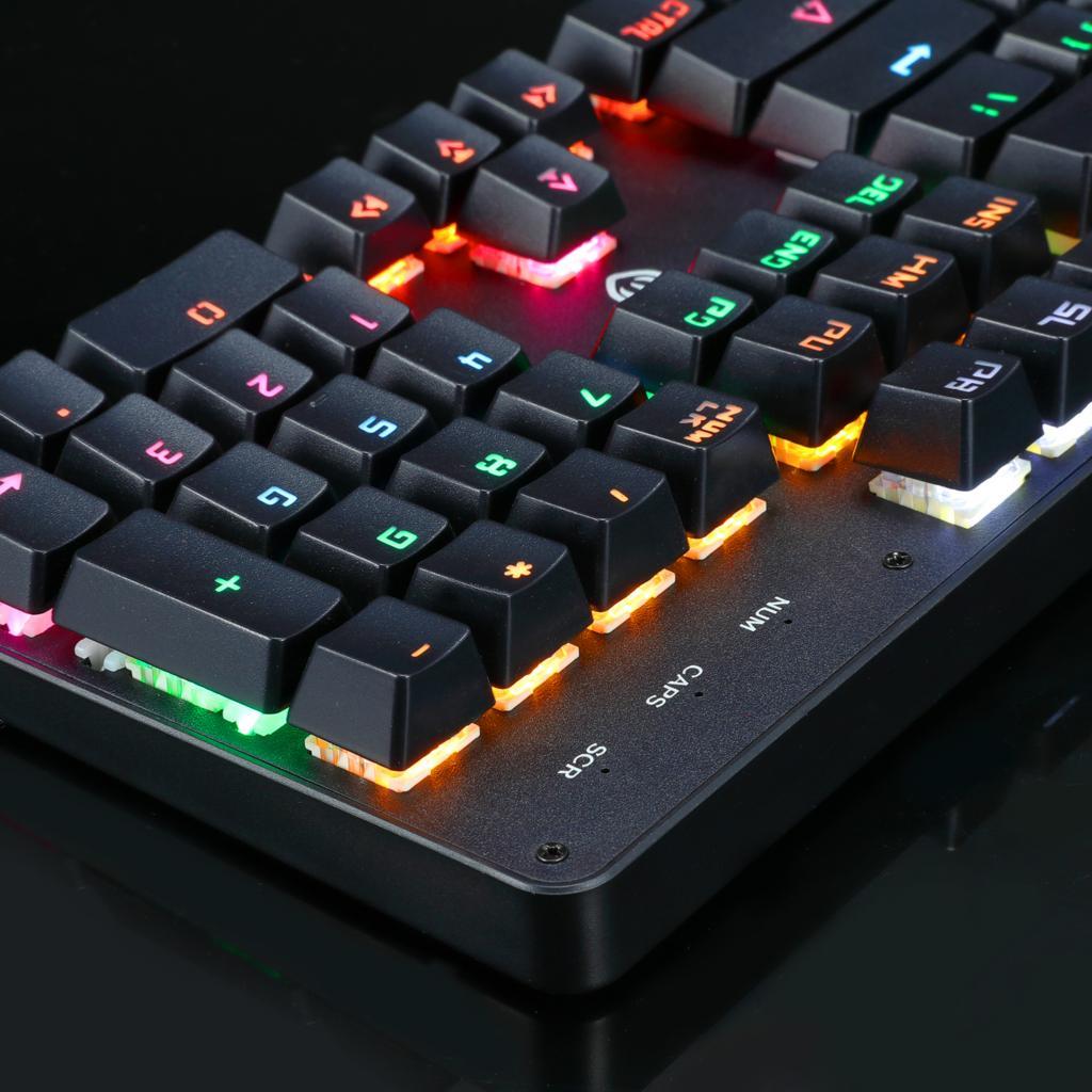 USB Wired LED Backlit Ergonomic Gamer Keyboard For PC Laptop Black