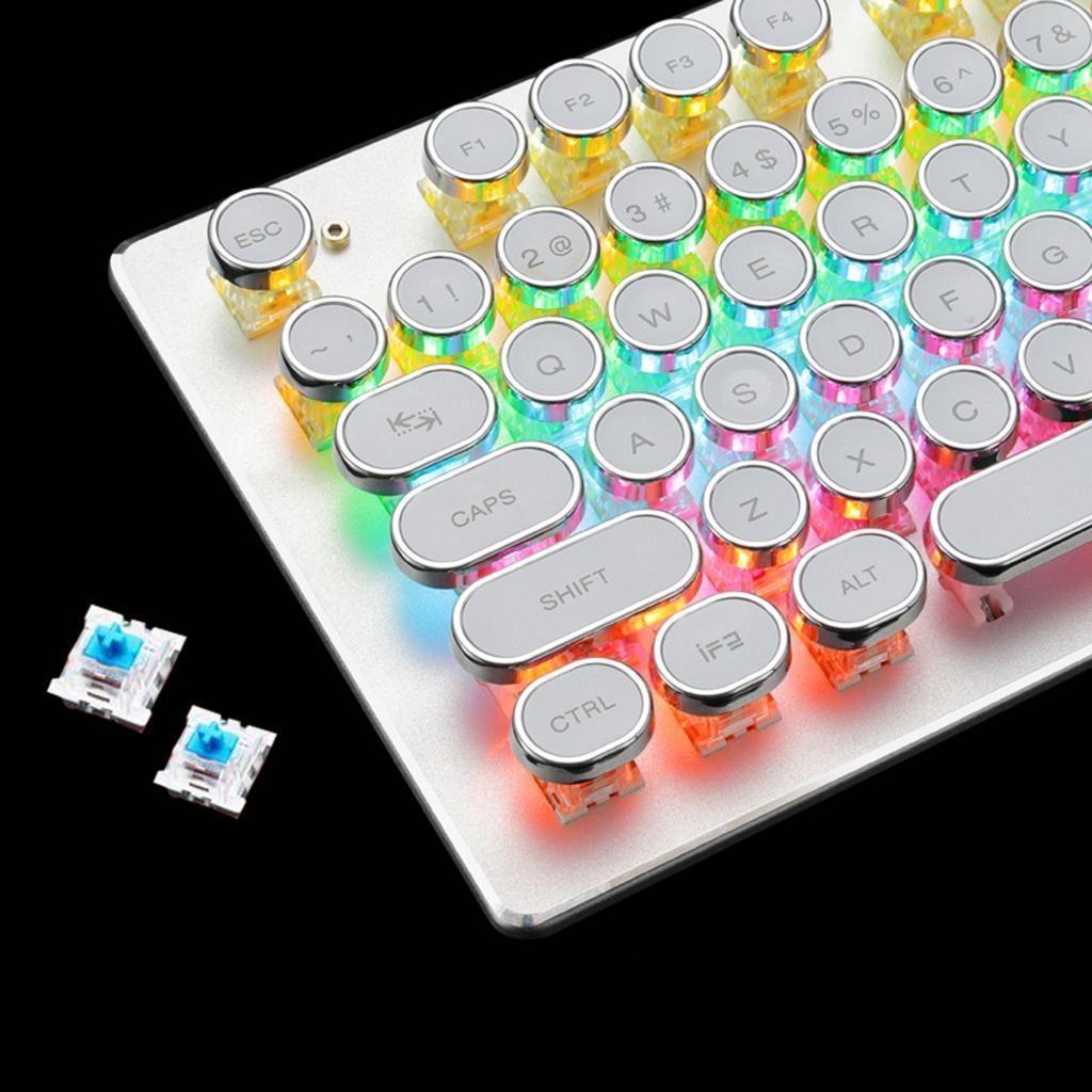 USB Wired LED Backlit Ergonomic Gamer Keyboard For PC Laptop White