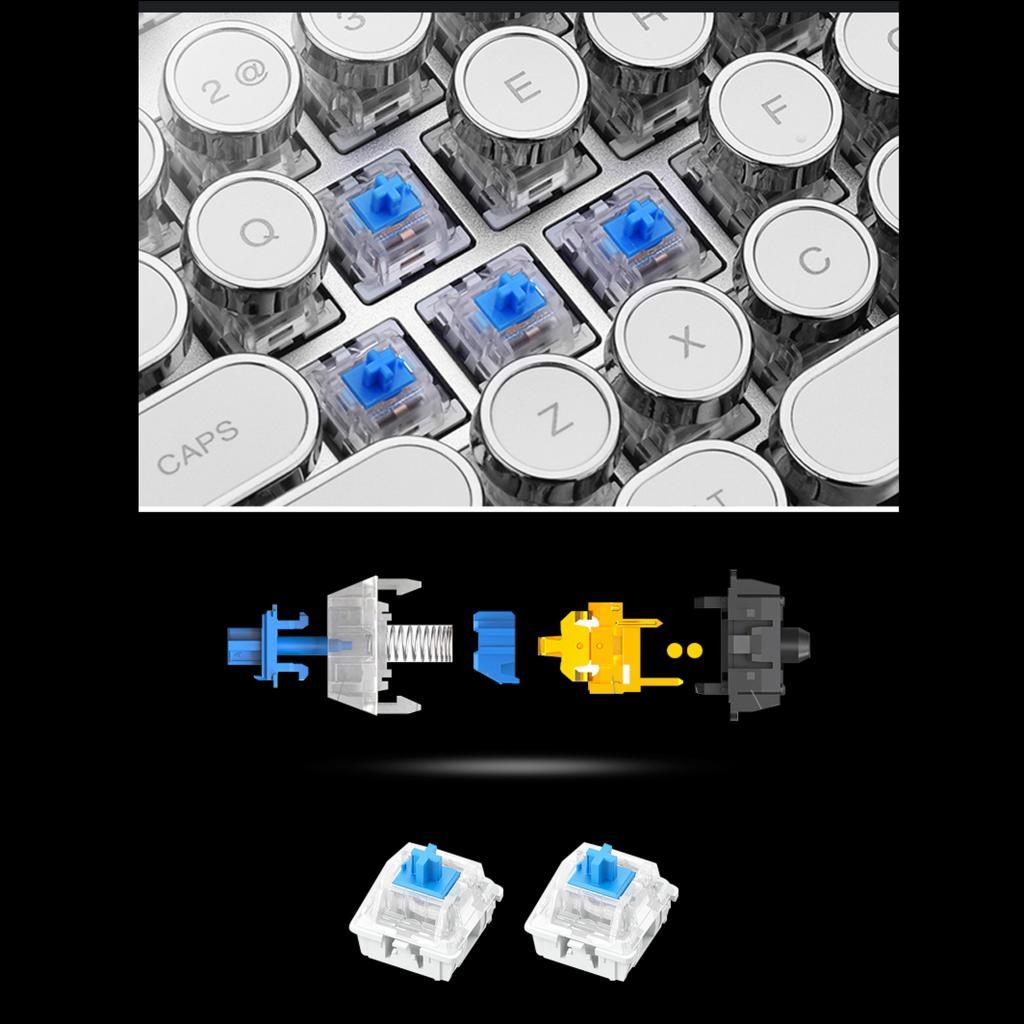 USB Wired LED Backlit Ergonomic Gamer Keyboard For PC Laptop White