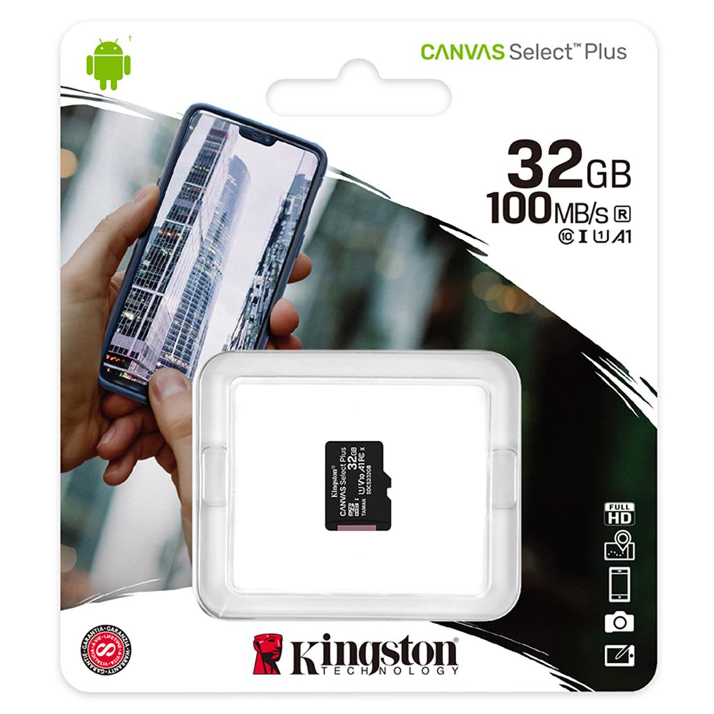 New Kingston Canvas Select Plus Micro SD Card SDHC SDXC Class 10 UHS-I 32G
