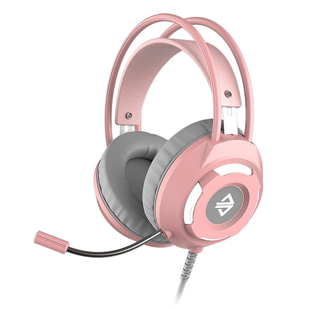 AX120 Stereo Gaming Noise-cancelling Wired Headset Pink (3.5mm)