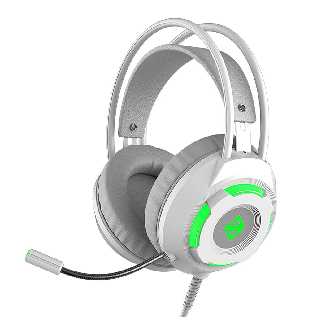 AX120 Stereo Gaming Noise-cancelling Wired Headset White (USB)