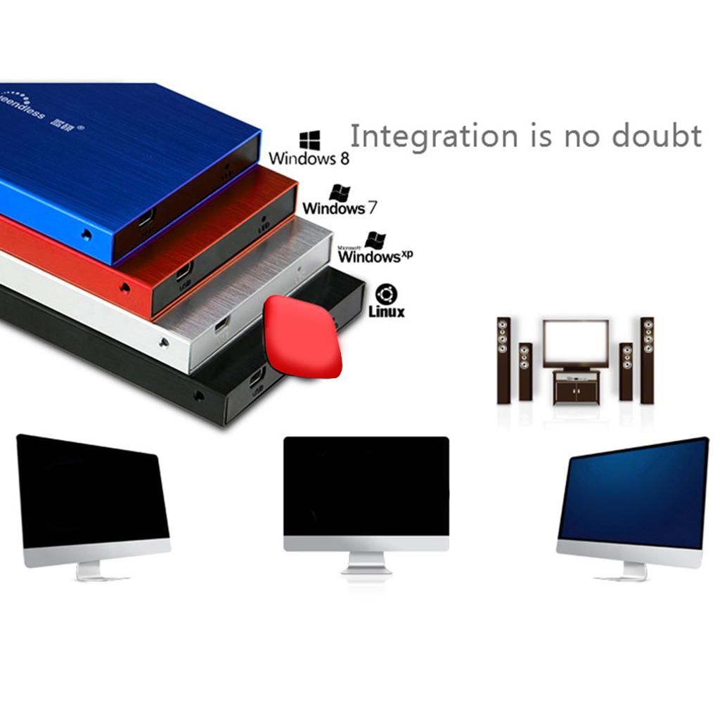 Blueendless 2.5" HDD Portable External Hard Drive for Laptop Red 320GB