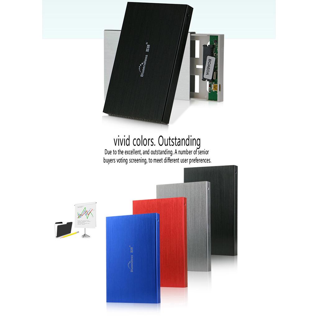 Blueendless 2.5" HDD Portable External Hard Drive for Laptop Black 250GB