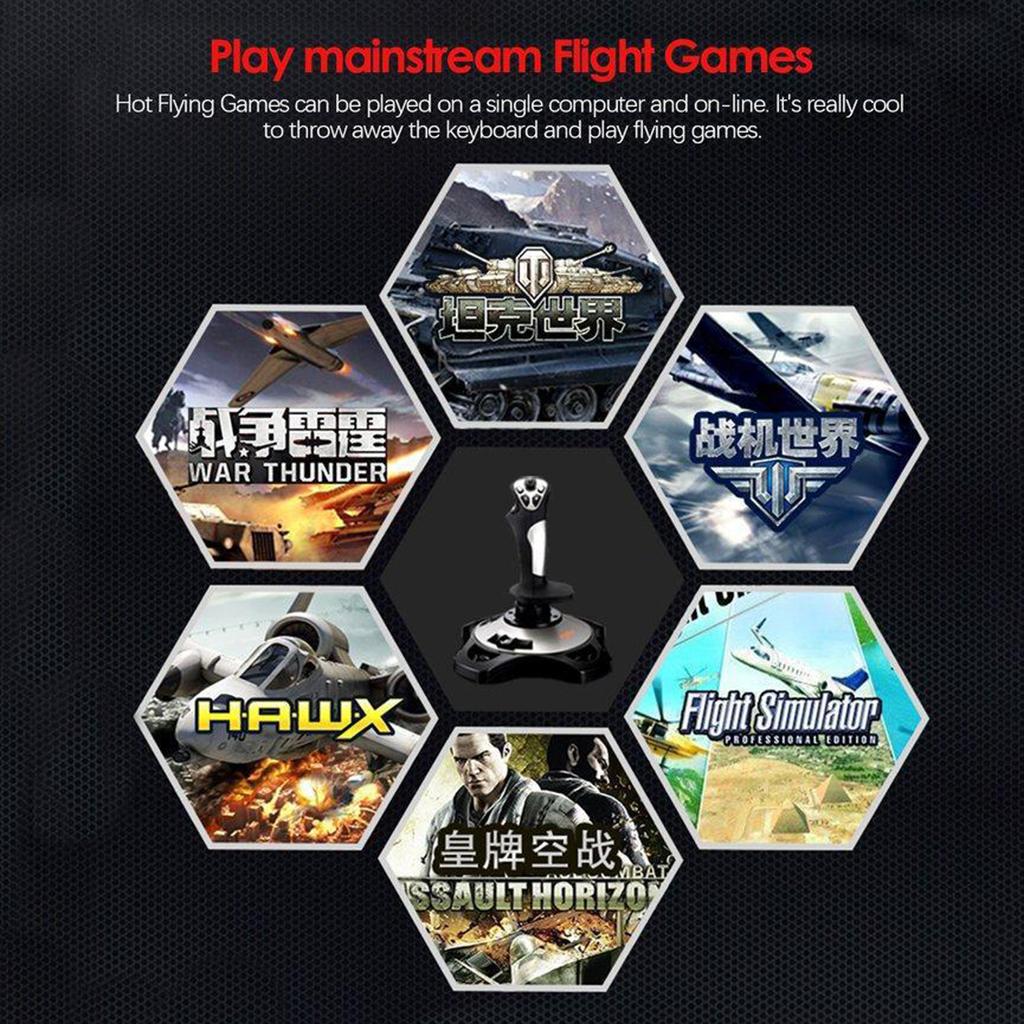 PC Joystick Flight Simulator Gaming Controller USB Wired for Laptop Computer