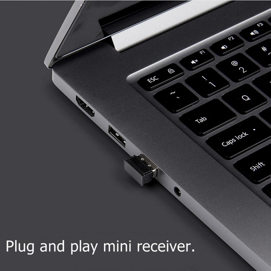 Retro Circular Mute Wireless Keyboard and 1600DPI Mice for Office Blue