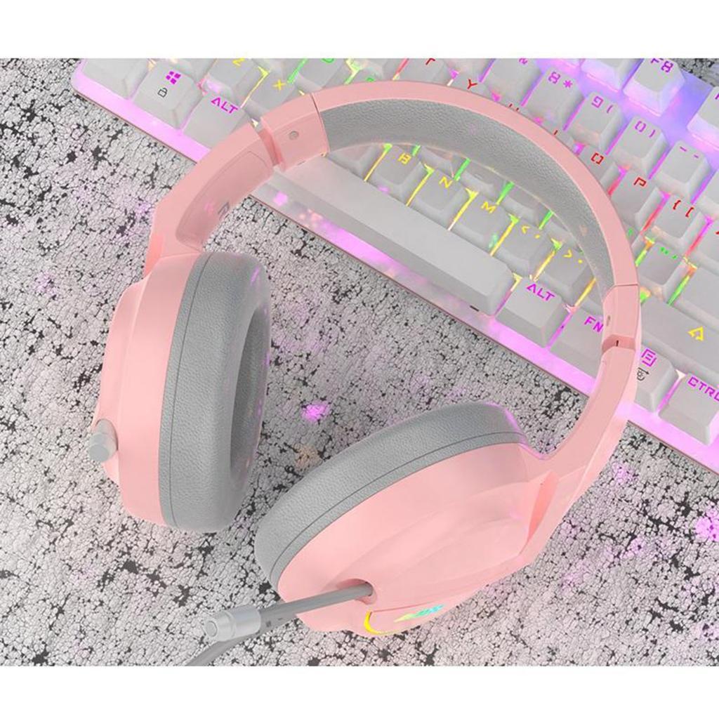 AX365 RGB Surround Gaming Headset Wired with Mic Led Backlit PC Laptop Black