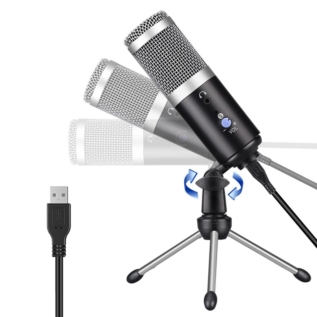 USB Condenser Microphone for PC Laptop Desktop Computer Studio Recording