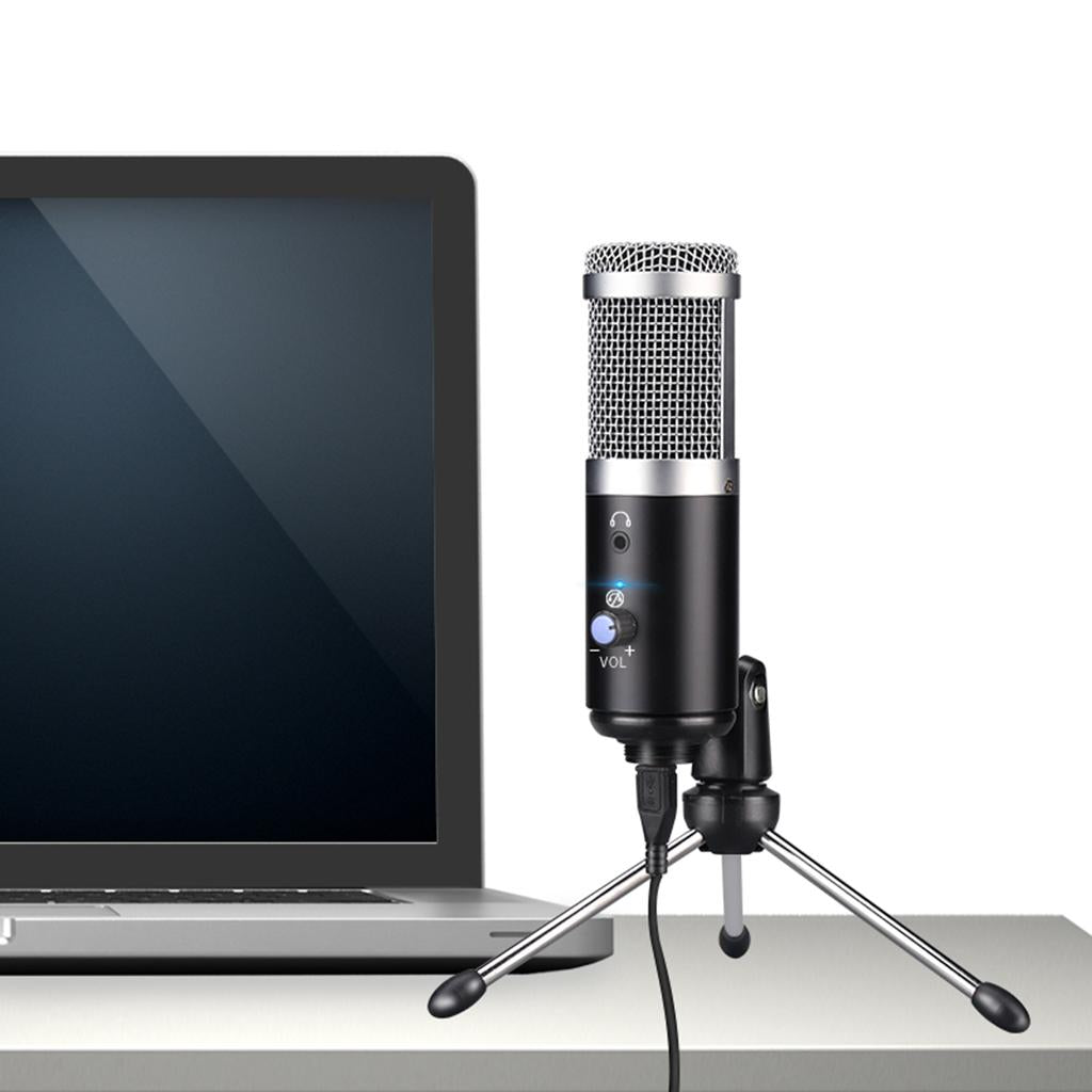 USB Condenser Microphone for PC Laptop Desktop Computer Studio Recording