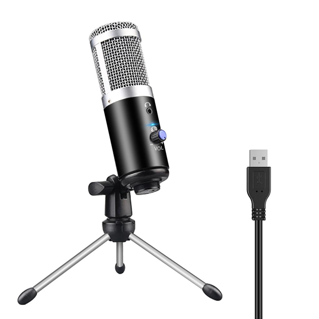 USB Condenser Microphone for PC Laptop Desktop Computer Studio Recording