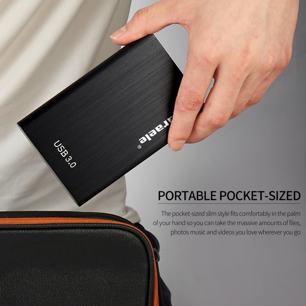 Portable High Speed USB3.0 External Hard Disk Drive Black 1TB