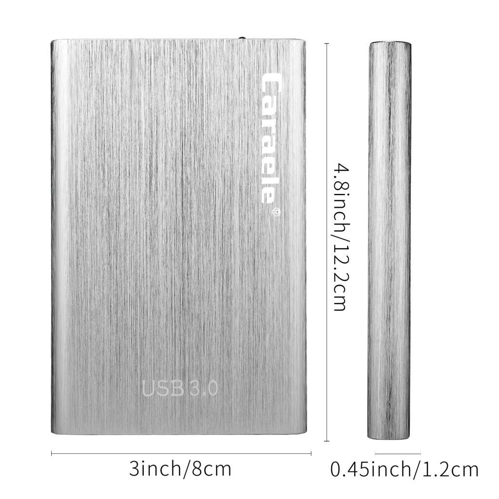 Portable High Speed USB3.0 External Hard Disk Drive Silver 2TB