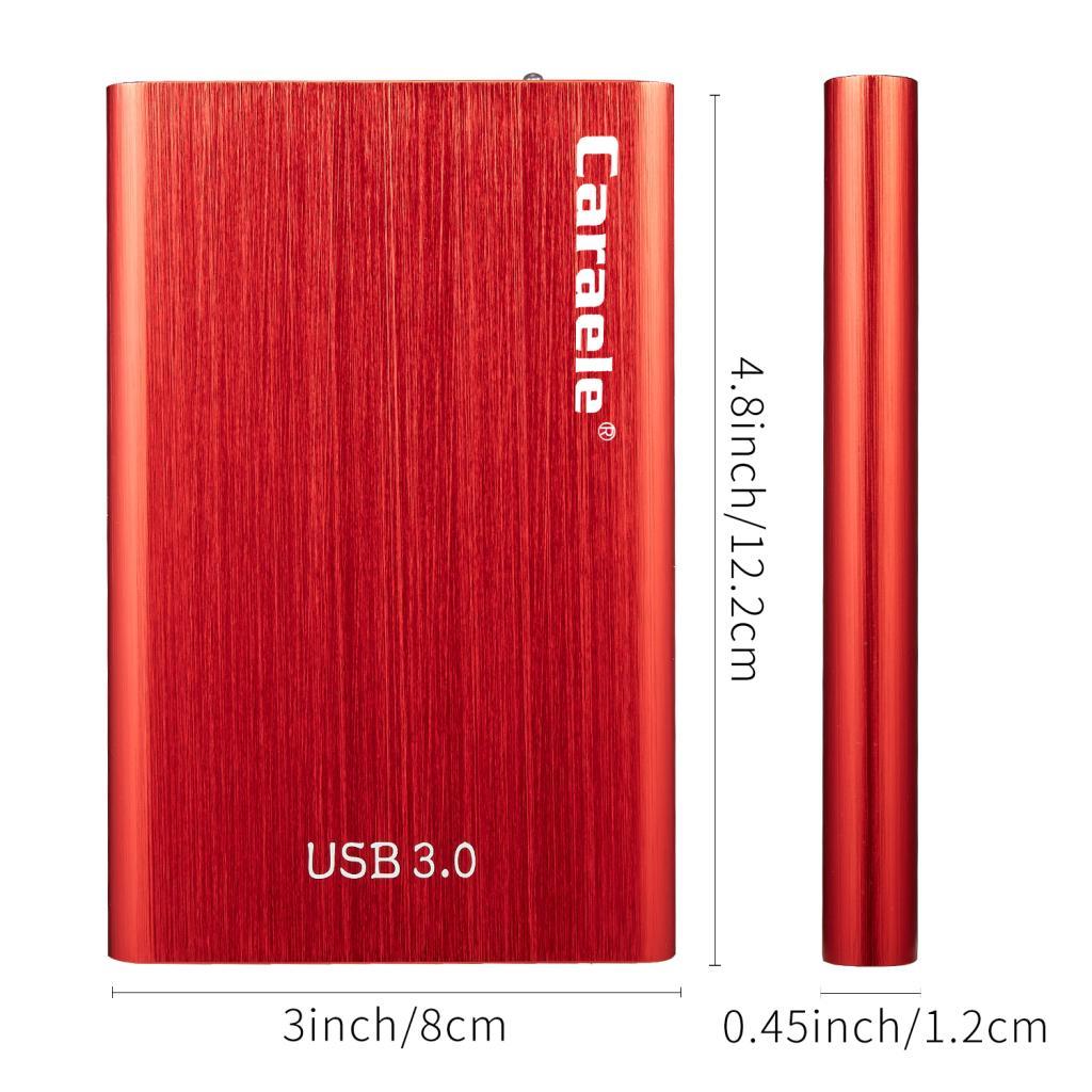 Portable High Speed USB3.0 External Hard Disk Drive Red 1TB