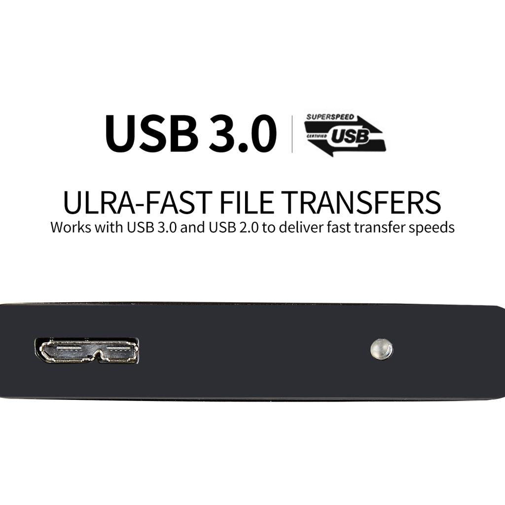 New Portable HDD External Hard Drive Disk USB 3.0 for PC Laptop Black 2T