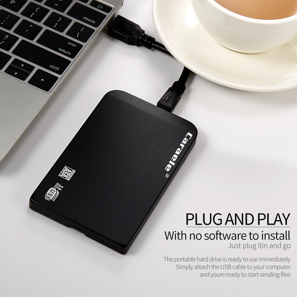 Portable High Speed USB 3.0 Mobile Hard Disk Storage Black 2T