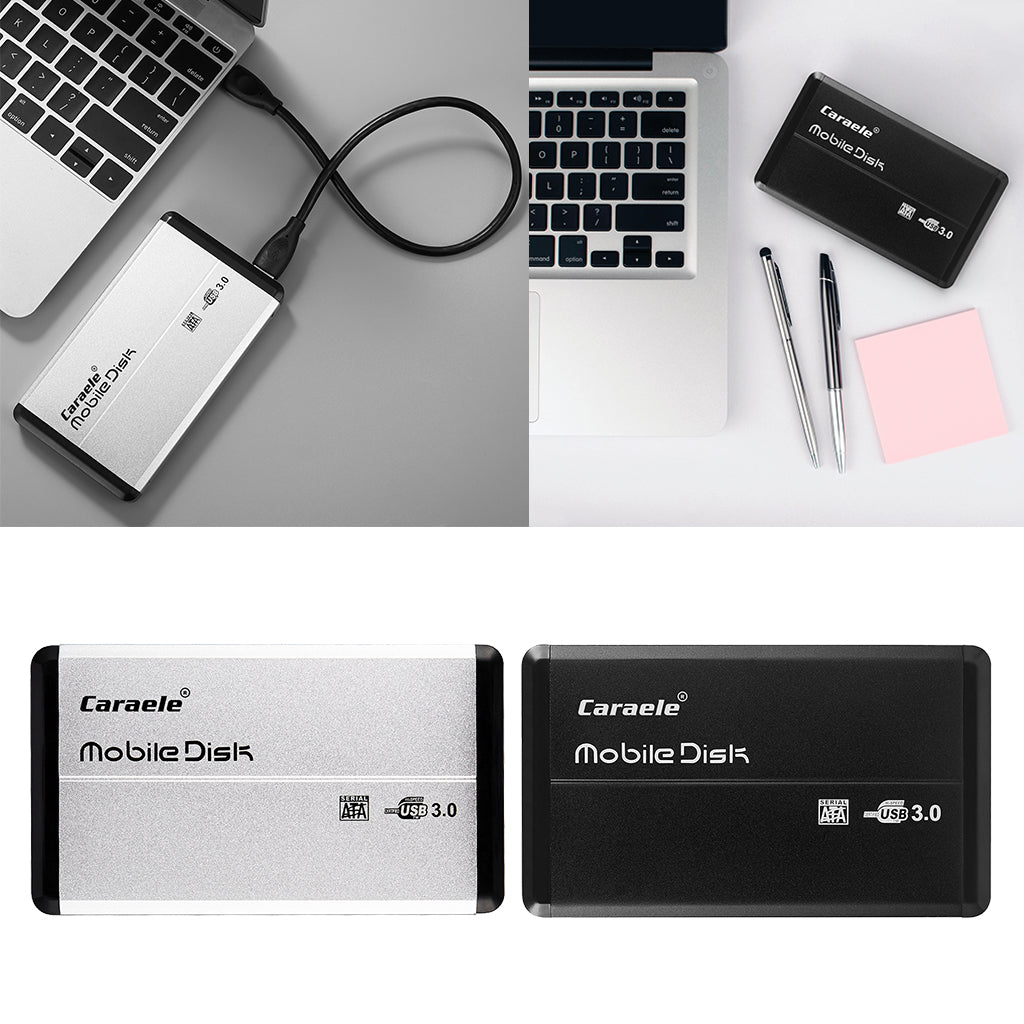 2.5in External USB Hard Drive Disk HDD Enclosure for Laptops Black 500GB