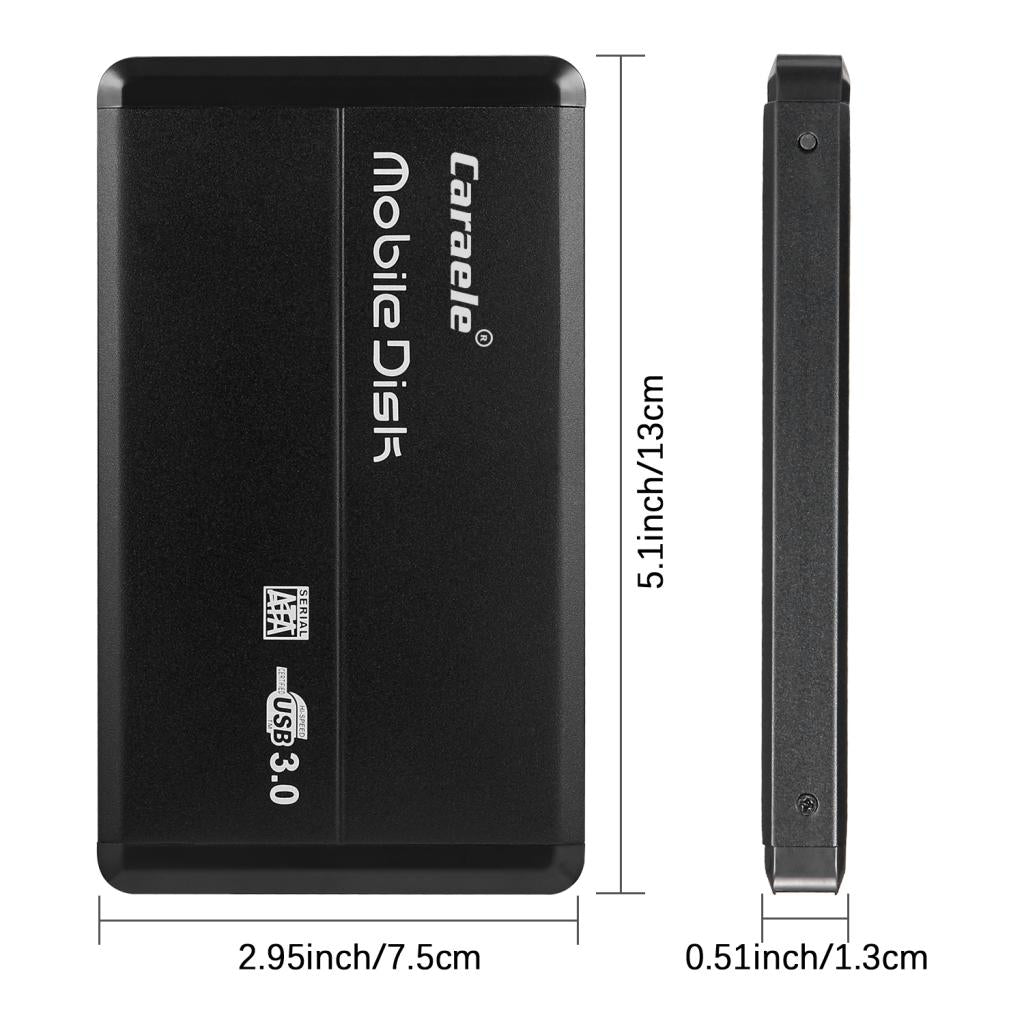 2.5in External USB Hard Drive Disk HDD Enclosure for Laptops Black 2TB