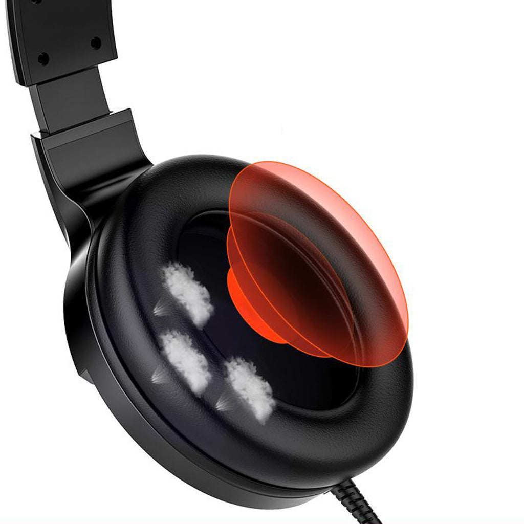 Stereo PC Gaming Headset Headphones Online Chatting with Microphone Black B