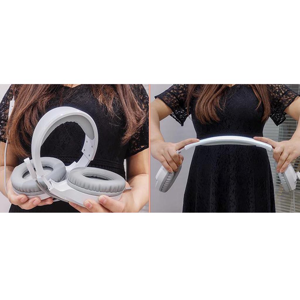 Stereo PC Gaming Headset Headphones Online Chatting with Microphone Pink A