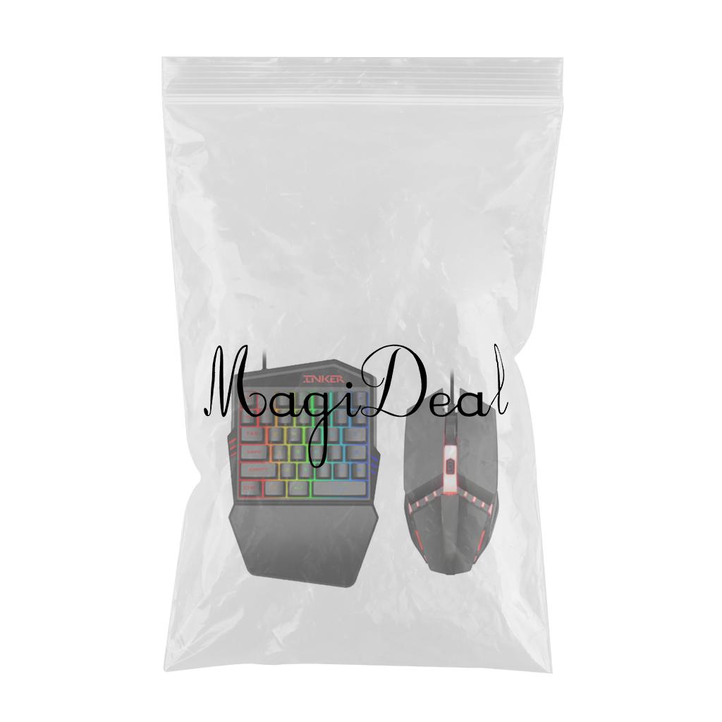 Backlight One Handed Gaming Keyboard Mouse Cooling Bracket Keyboard + Mouse