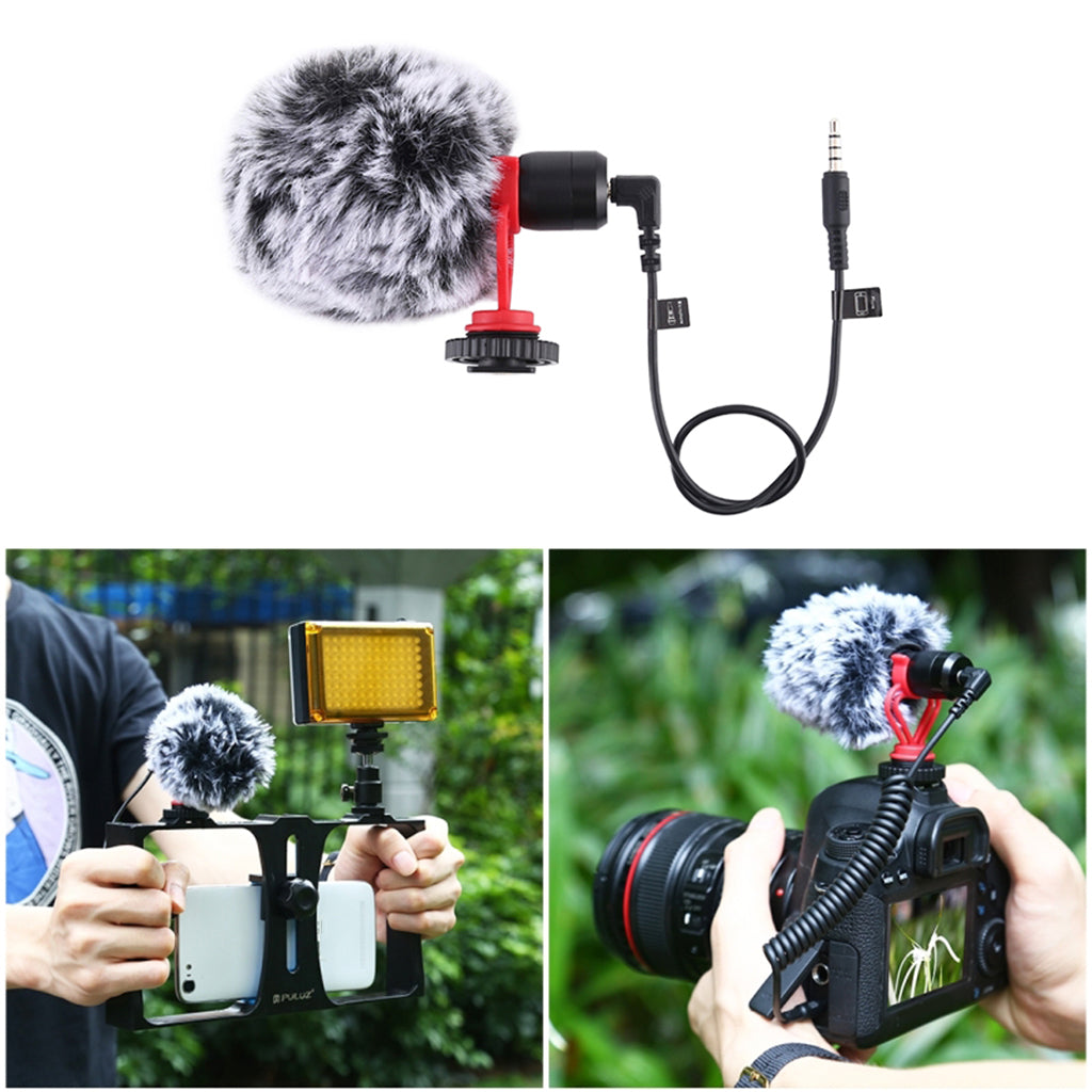 3.5mm Microphone Condensor Video Mic for iPhone Mobile Phones with Wind Muff