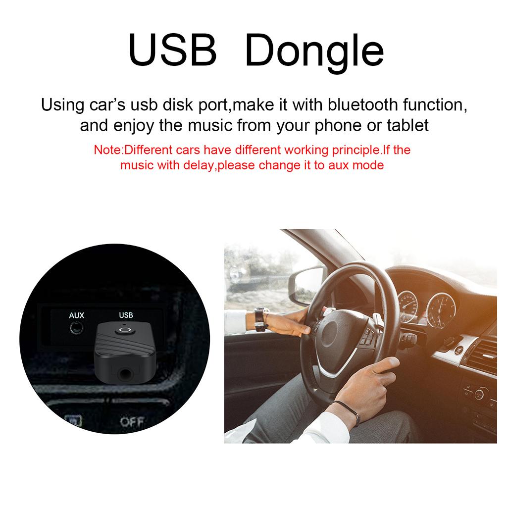 3 in 1 USB Bluetooth 5.0 Audio Transmitter Receiver Adapter for PC Car