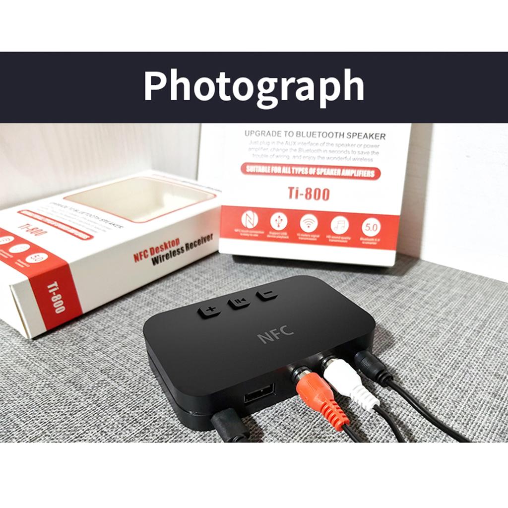 Wireless Bluetooth V5.0 Receiver RCA NFC 3.5mm Jack Aux USB Audio Adapter
