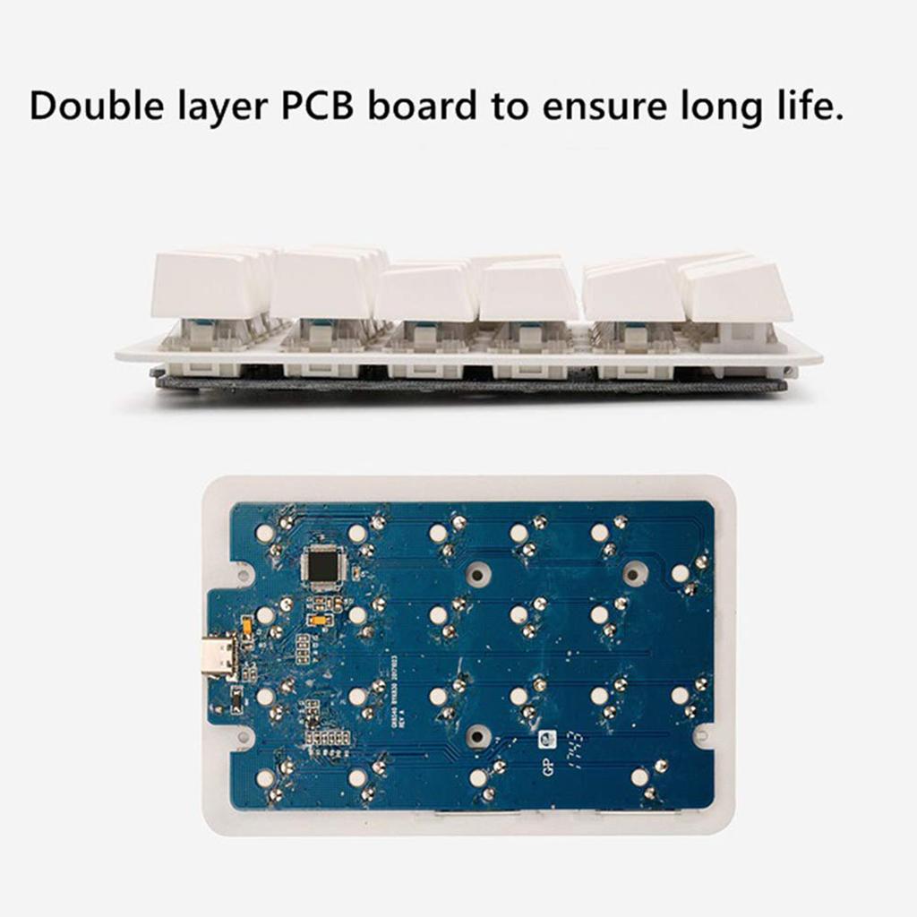 Ajazz Mini Gaming Keyboard Blue Switches 21 Keys Ergonomic Backlit Keypad