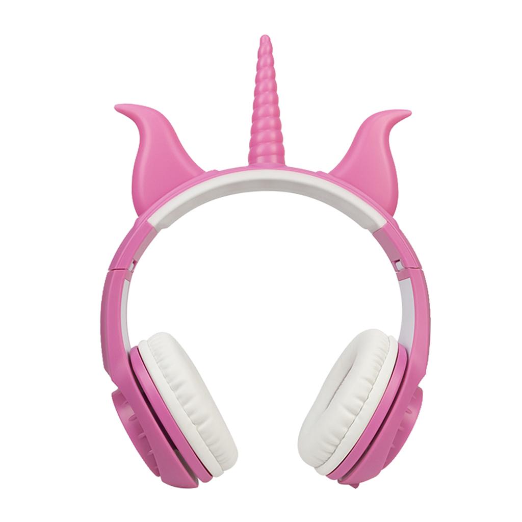 Cute Unicorn 3.5mm Wired Headphone Girls 103dB Music Headset Pink