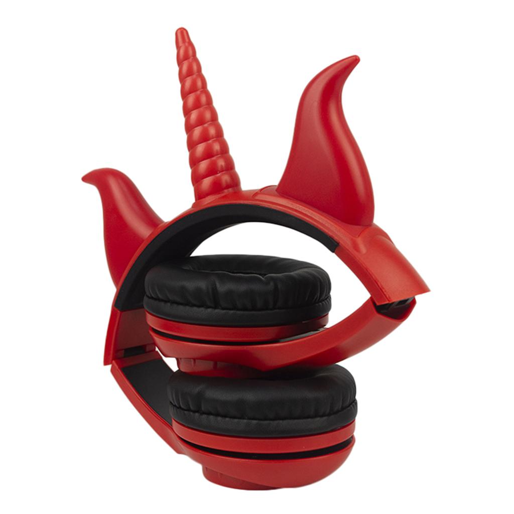 Cute Unicorn 3.5mm Wired Headphone Girls 103dB Music Headset Red