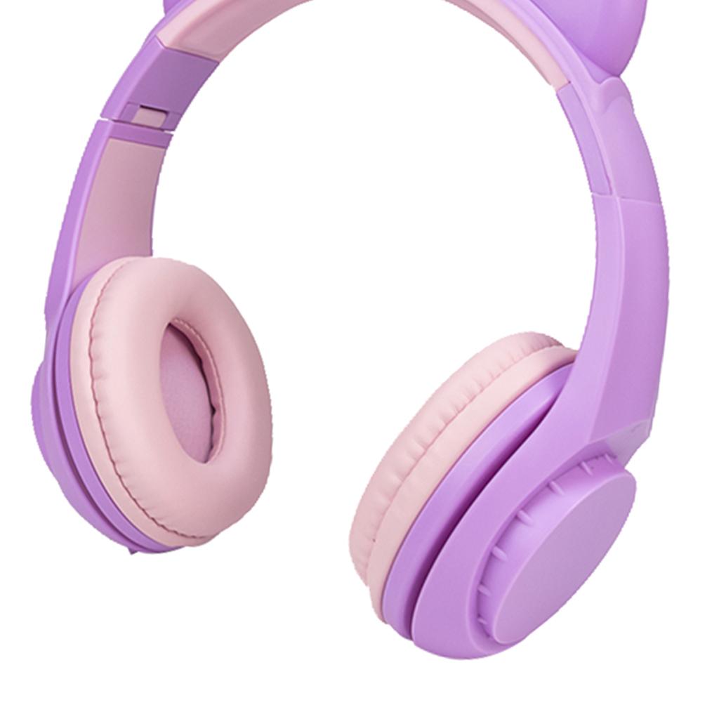 Cute Unicorn 3.5mm Wired Headphone Girls 103dB Music Headset Purple
