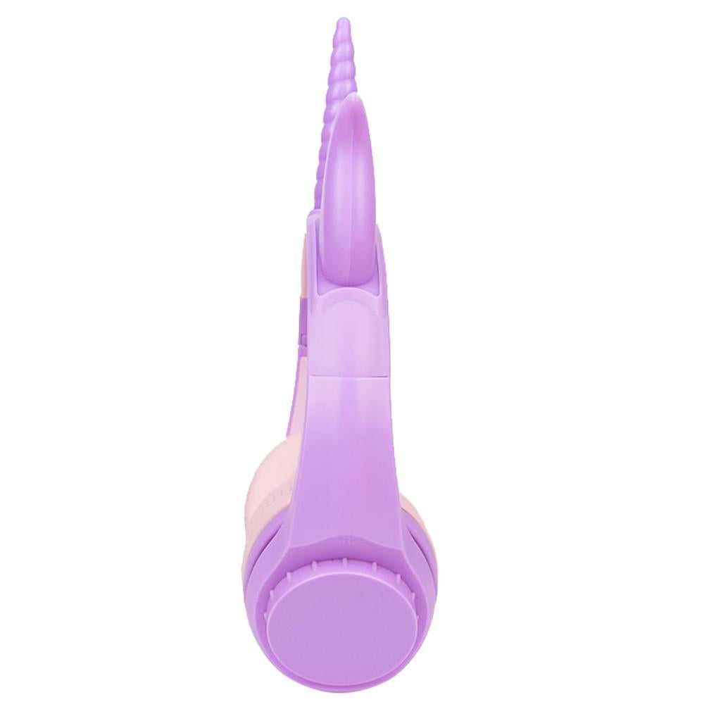 Cute Unicorn 3.5mm Wired Headphone Girls 103dB Music Headset Purple