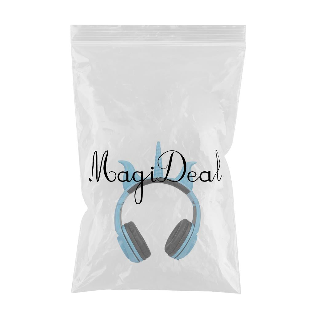 Cute Unicorn 3.5mm Wired Headphone Girls 103dB Music Headset Blue