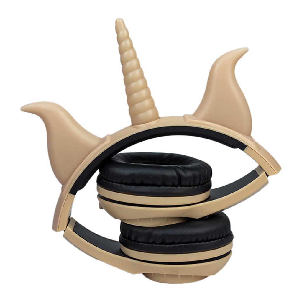 Cute Unicorn 3.5mm Wired Headphone Girls 103dB Music Headset Rose Gold