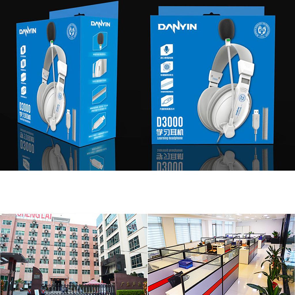 D3000 Wired Headset Children Students Learning Headphones Black Not 85DB