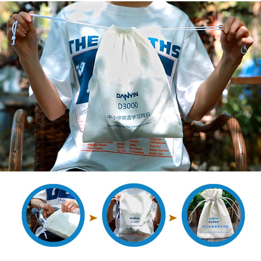 D3000 Wired Headset Children Students Learning Headphones White Not 85DB