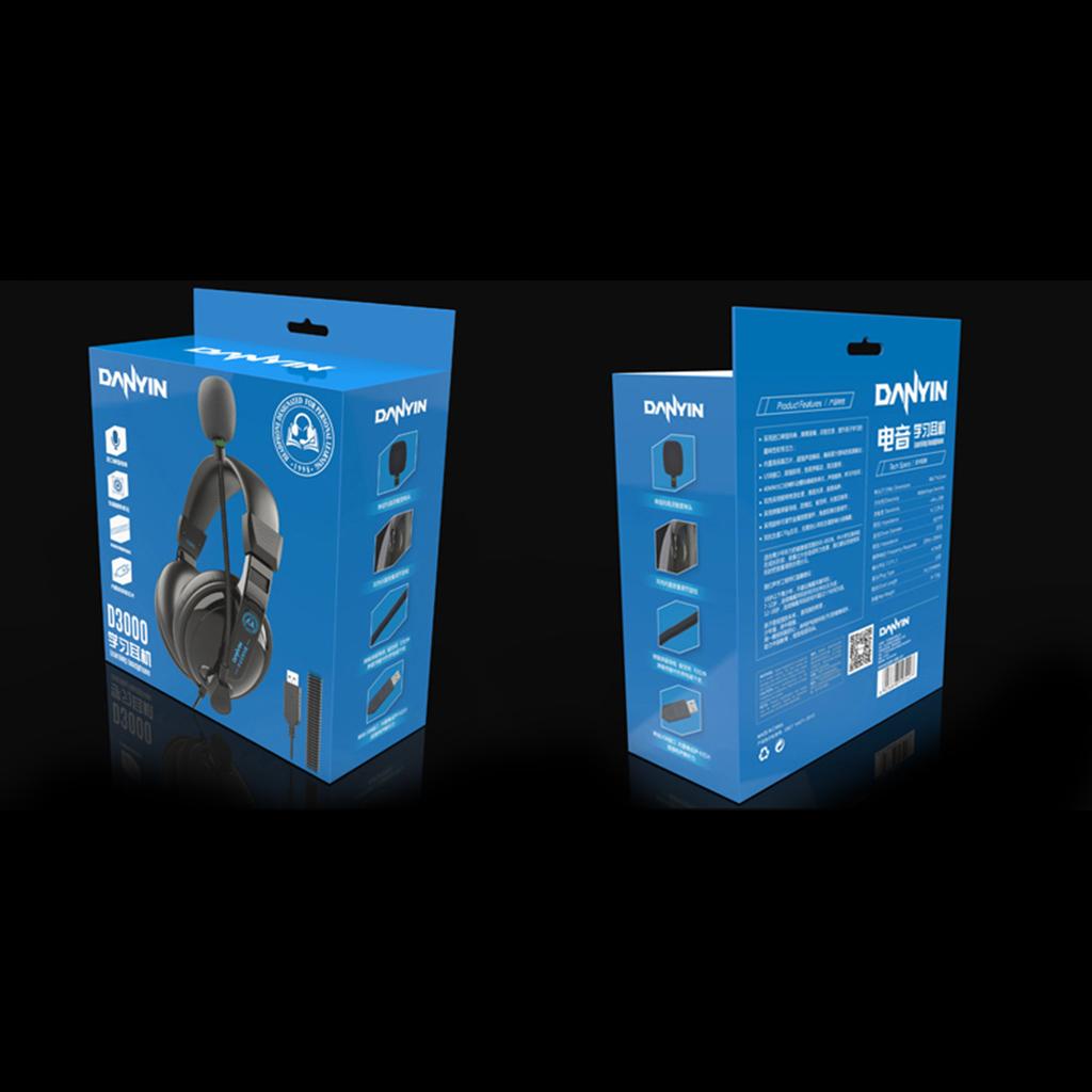 D3000 Wired Headset Children Students Learning Headphones White Not 85DB