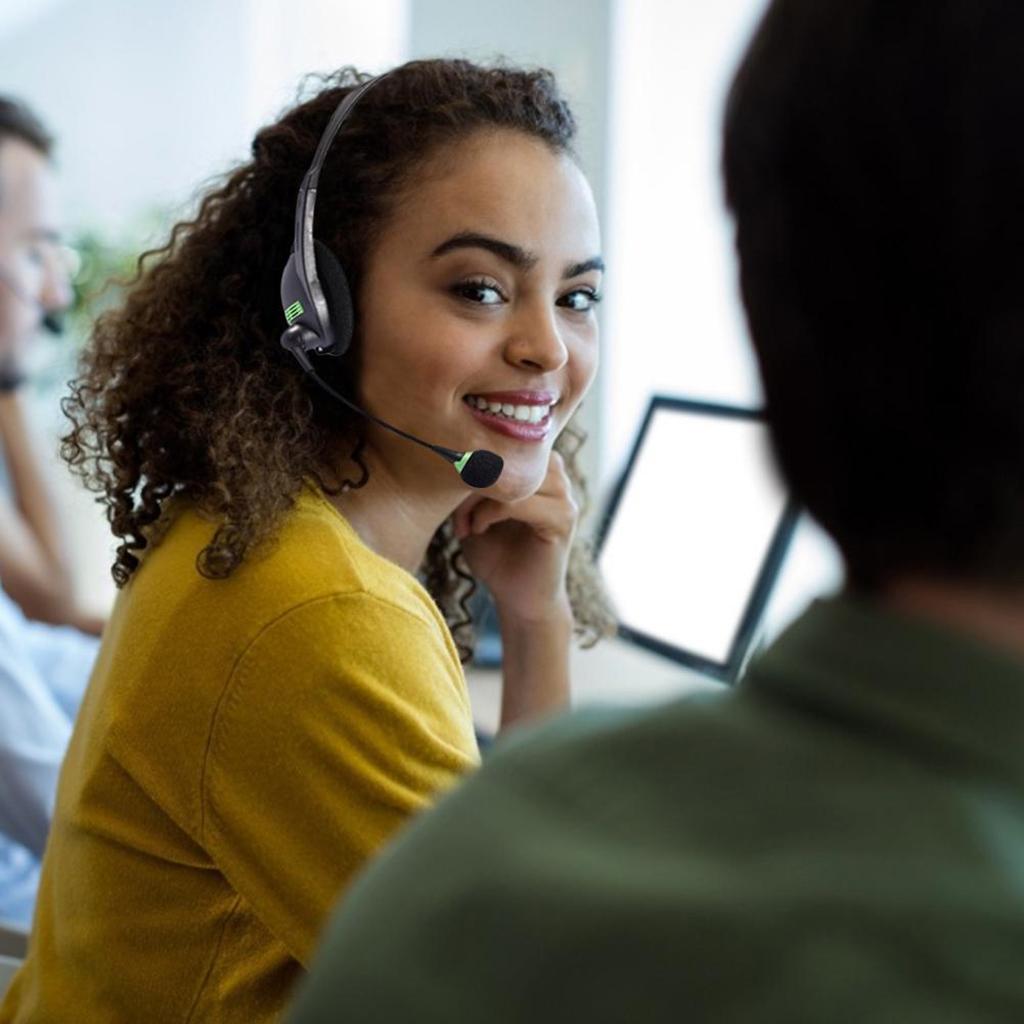 3.5mm Stereo PC Computer Headset with Mic Noise Cancelling for Call Center